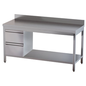 Arbeitstische, Bautiefe 60cm, Bautiefe 70cm, Edelstahlmöbel