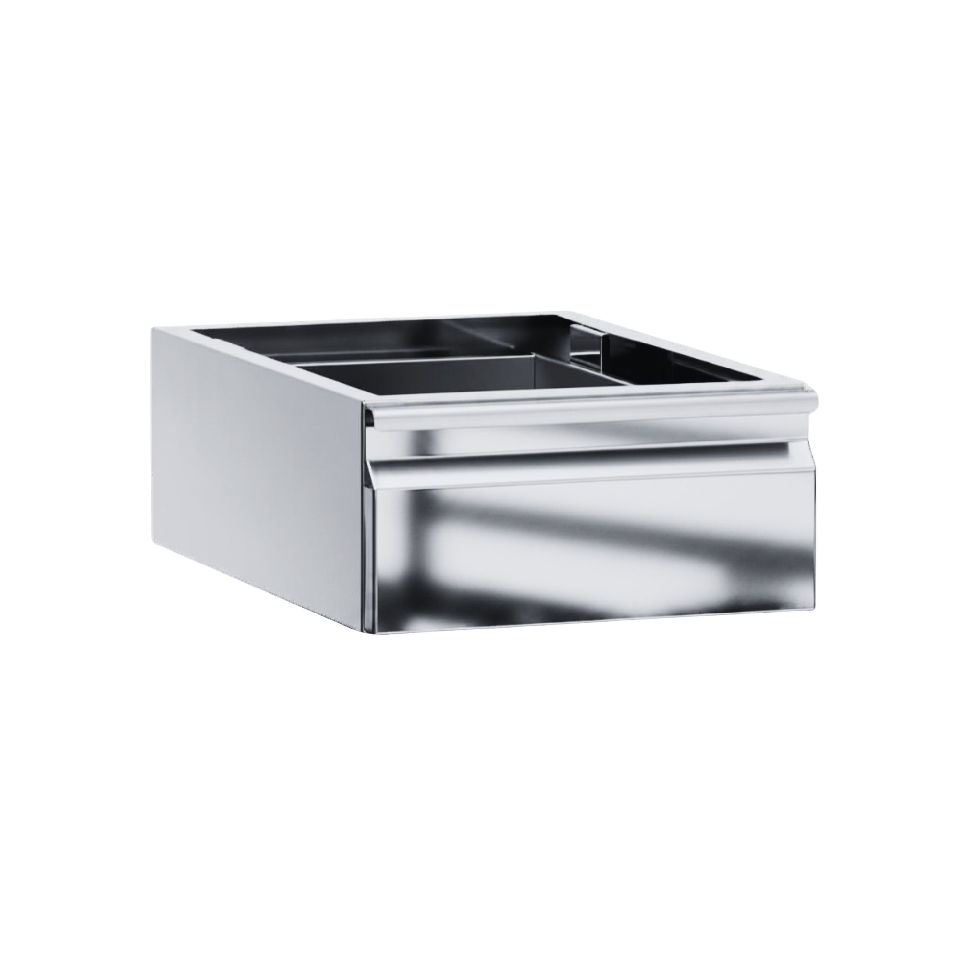 Edelstahl Schubladenblock Premium einfach  (1fach) - 400 x 685 x 195 mm (B x L x H)