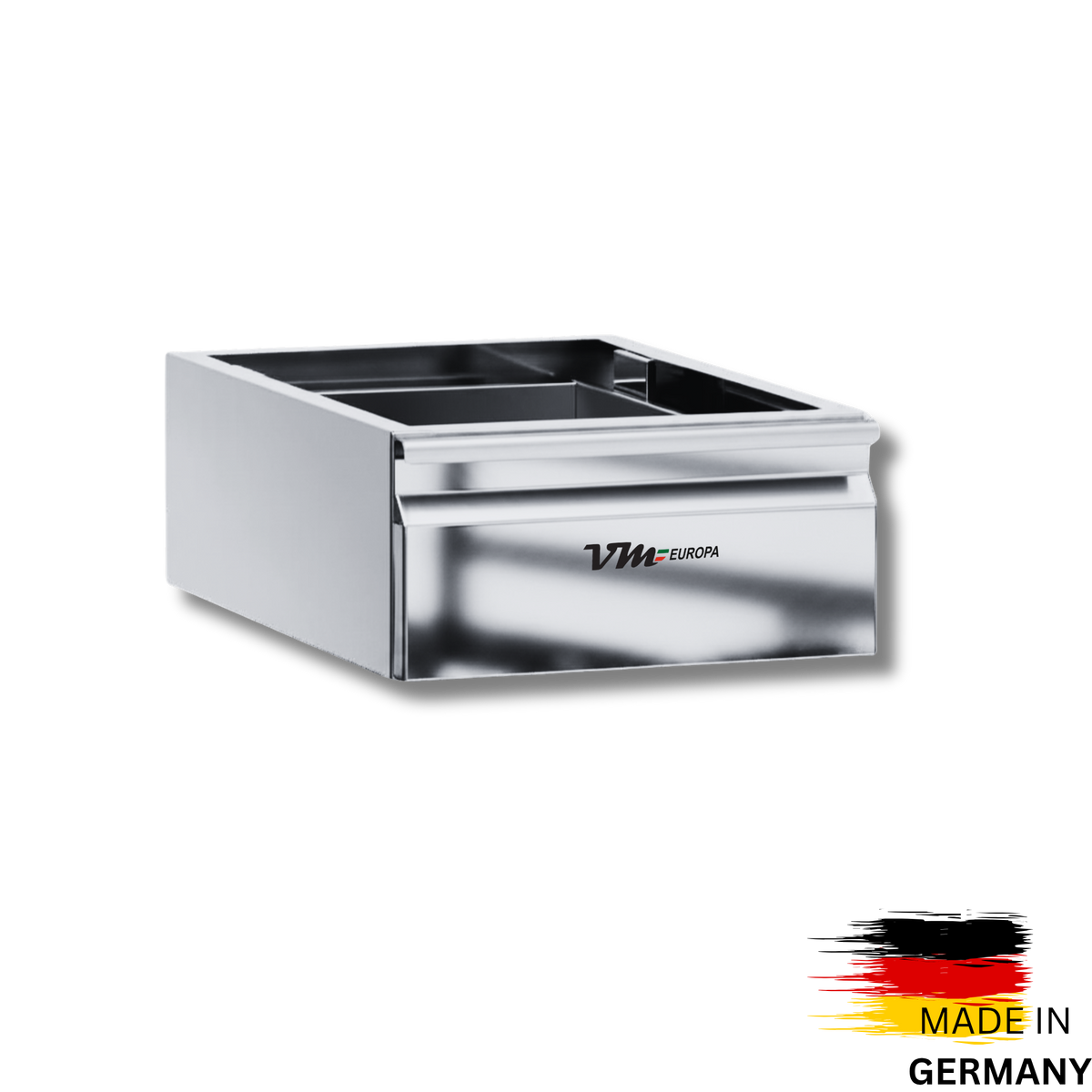 Edelstahl Schubladenblock Premium einfach  (1fach) - 400 x 585 x 195 mm (B x L x H)