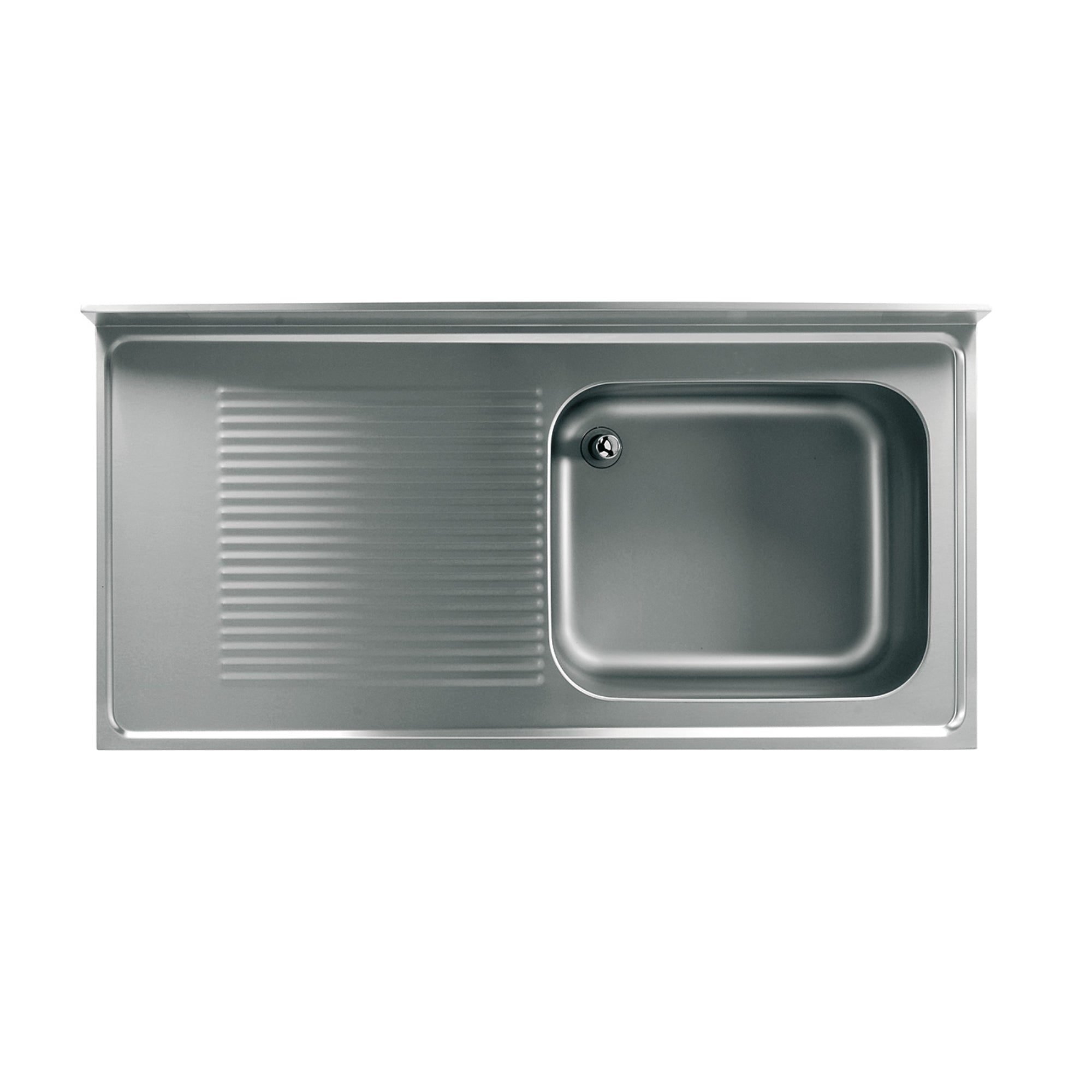 Edelstahl Spülabdeckung 1 Becken rechts - AISI 201 - alle Größen - Spüle Abdeckung Gastrospüle Edelstahlspüle