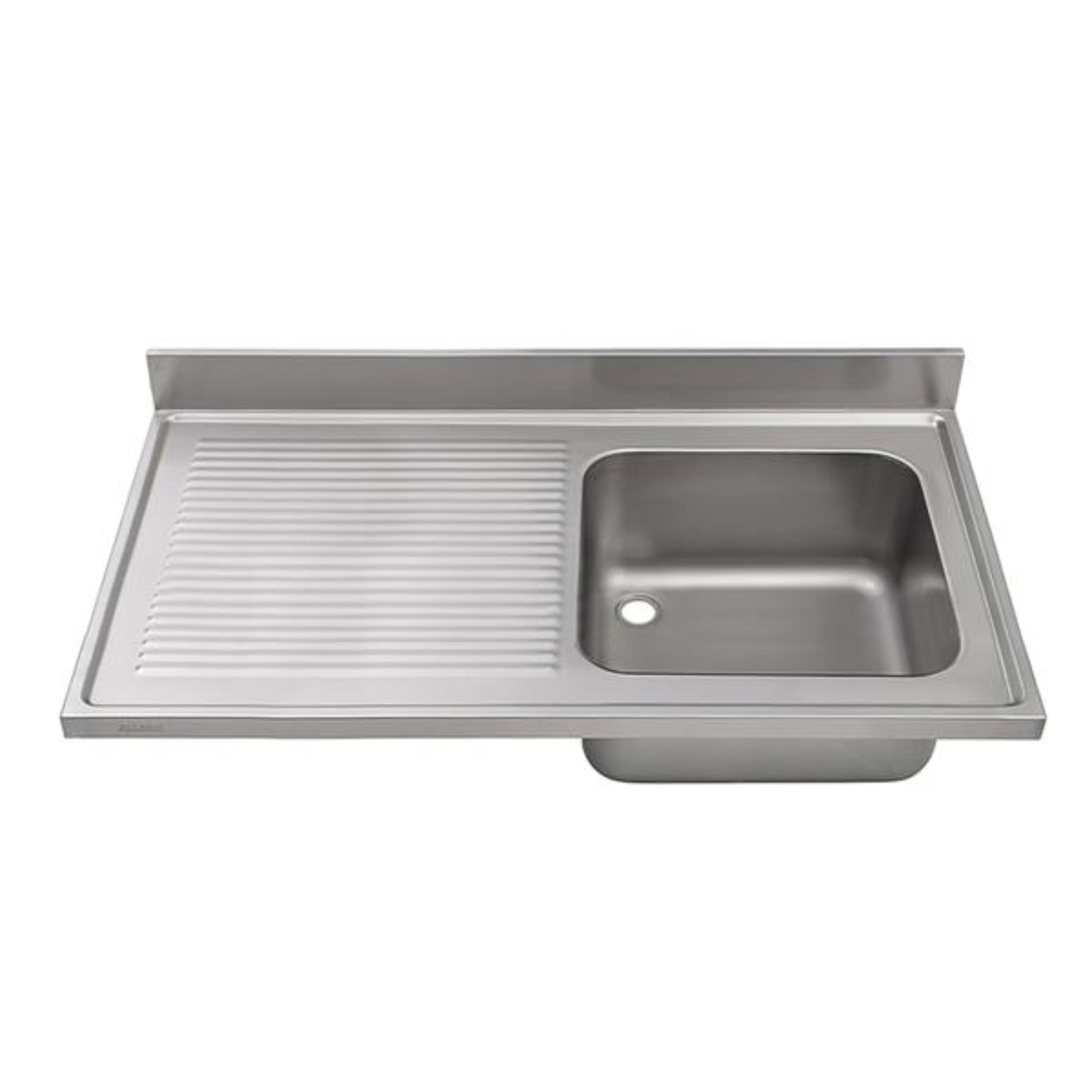 Edelstahl Spülabdeckung 1 Becken rechts - AISI 201 - alle Größen - Spüle Abdeckung Gastrospüle Edelstahlspüle