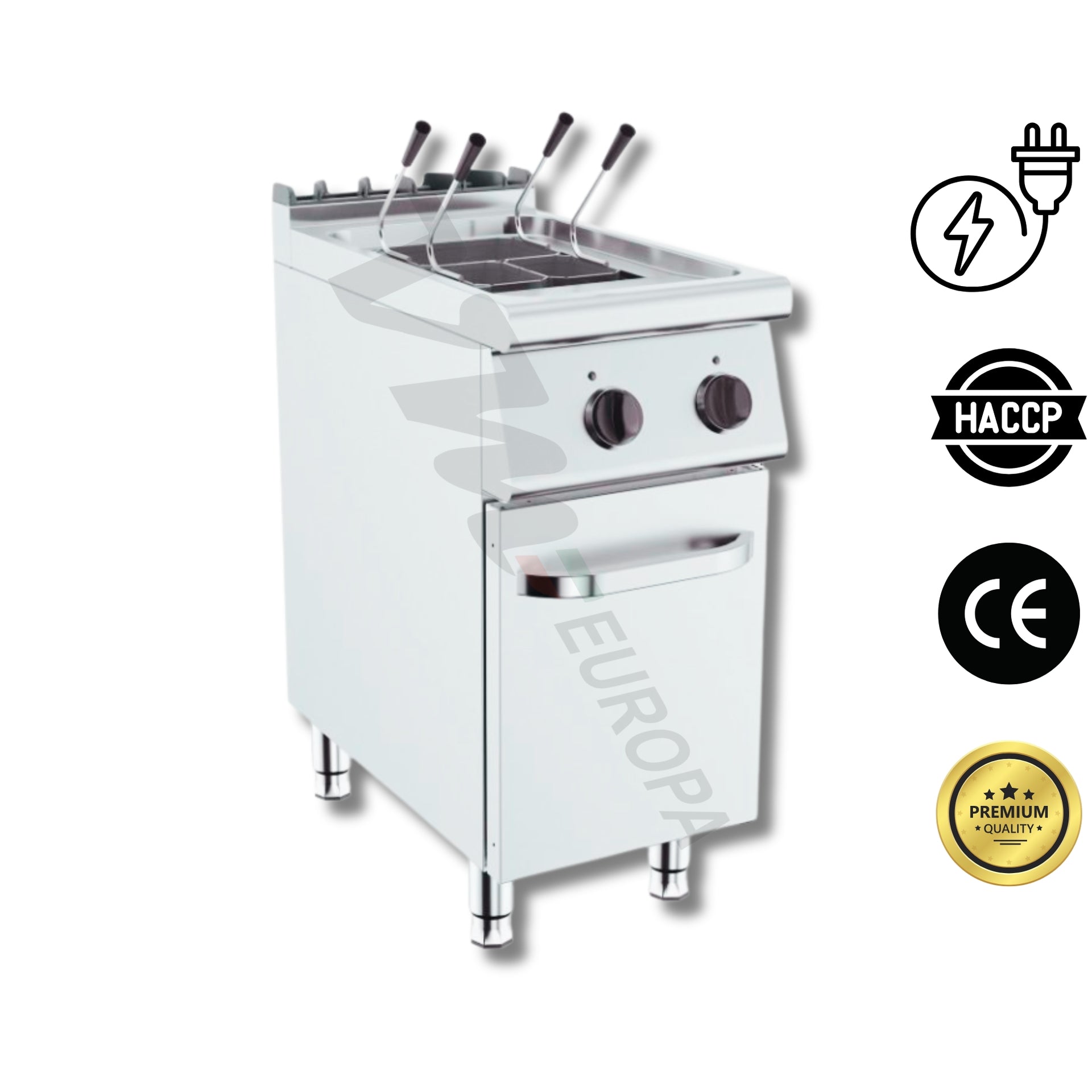 Elektronische Nudelkocher, Breite: 400 mm, Gesamtleistung: 9 kW, 7178.0540