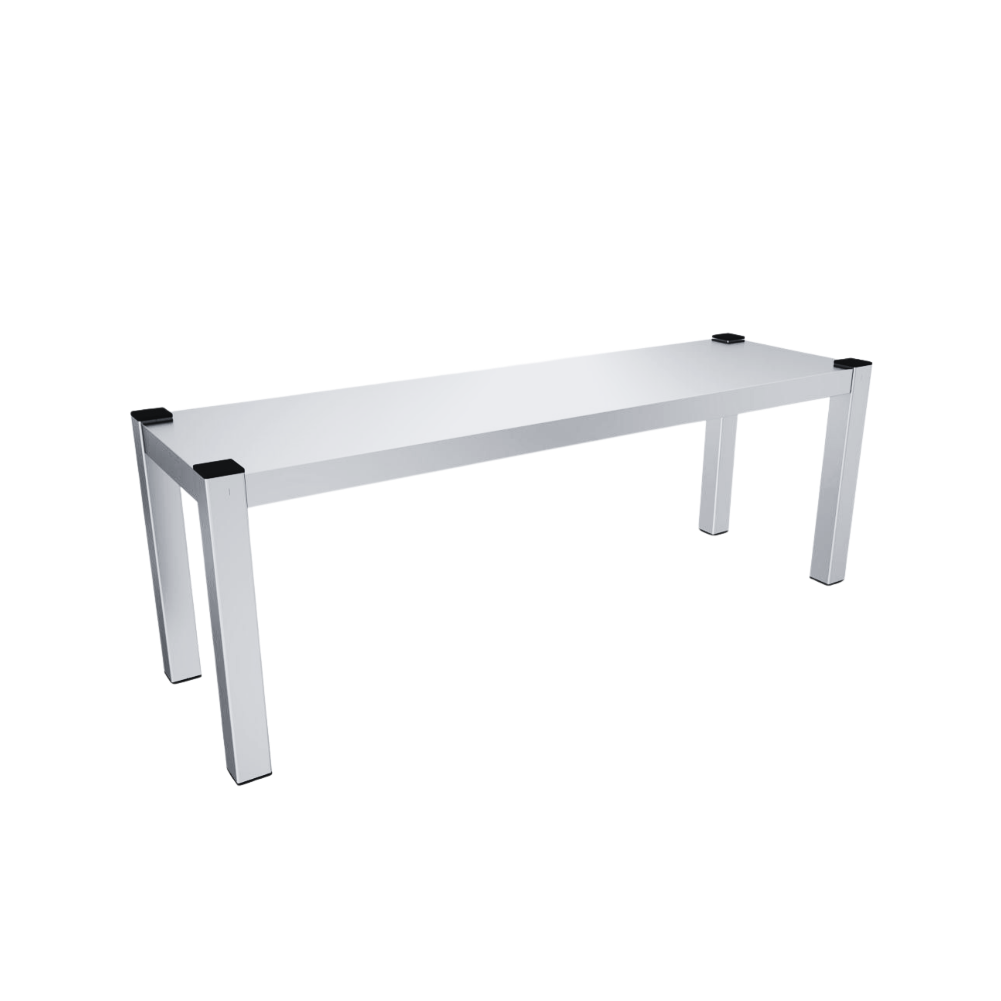Edelstahl Aufsatzbord - 1 Boden - AISI 430 - koplett verscheißt  - Tragfähigkeit 50 kg/m²- alle Maße