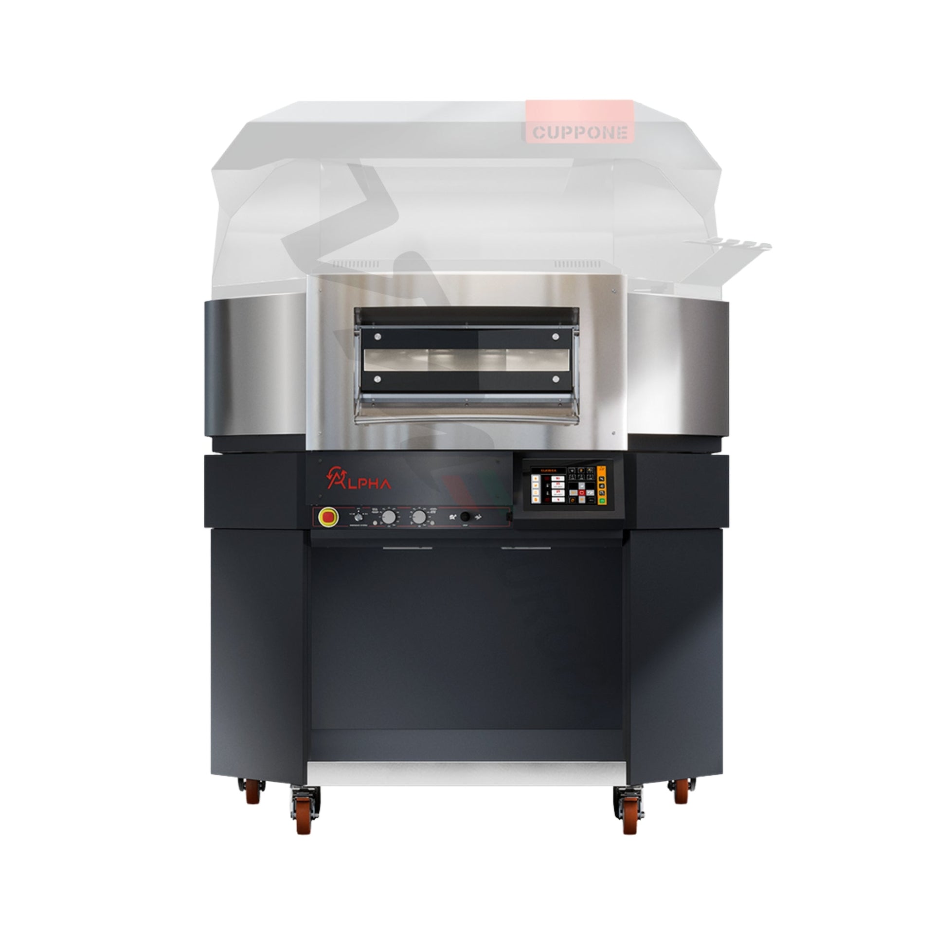 Cuppone Alpha Pizzaofen mit rotierender Platte, für 8 Pizzen Ø30cm 1 Kammer Digital - AO110/1TS oder AO140/1TS