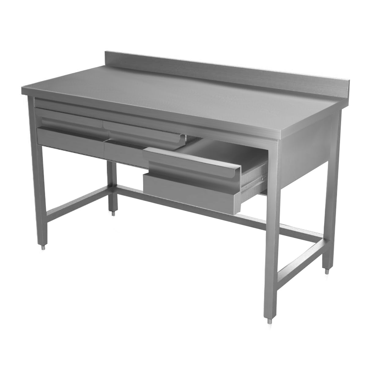 Arbeitstische, Bautiefe 60cm, Bautiefe 70cm, Edelstahlmöbel