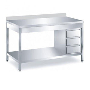 Arbeitstische, Bautiefe 60cm, Bautiefe 70cm, Edelstahlmöbel