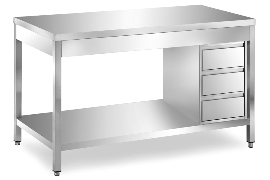 Arbeitstische, Bautiefe 60cm, Bautiefe 70cm, Edelstahlmöbel