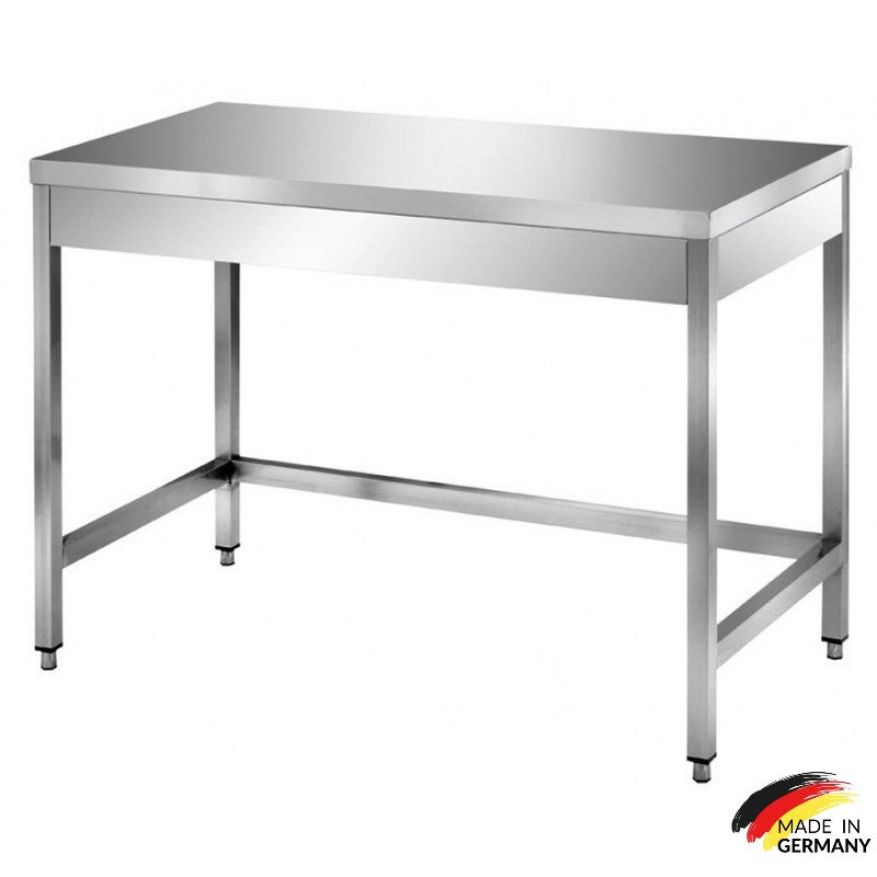 Edelstahl Arbeitstisch ohne Grundboden Premium - alle Größen zur Selbstmontage oder verschweißt