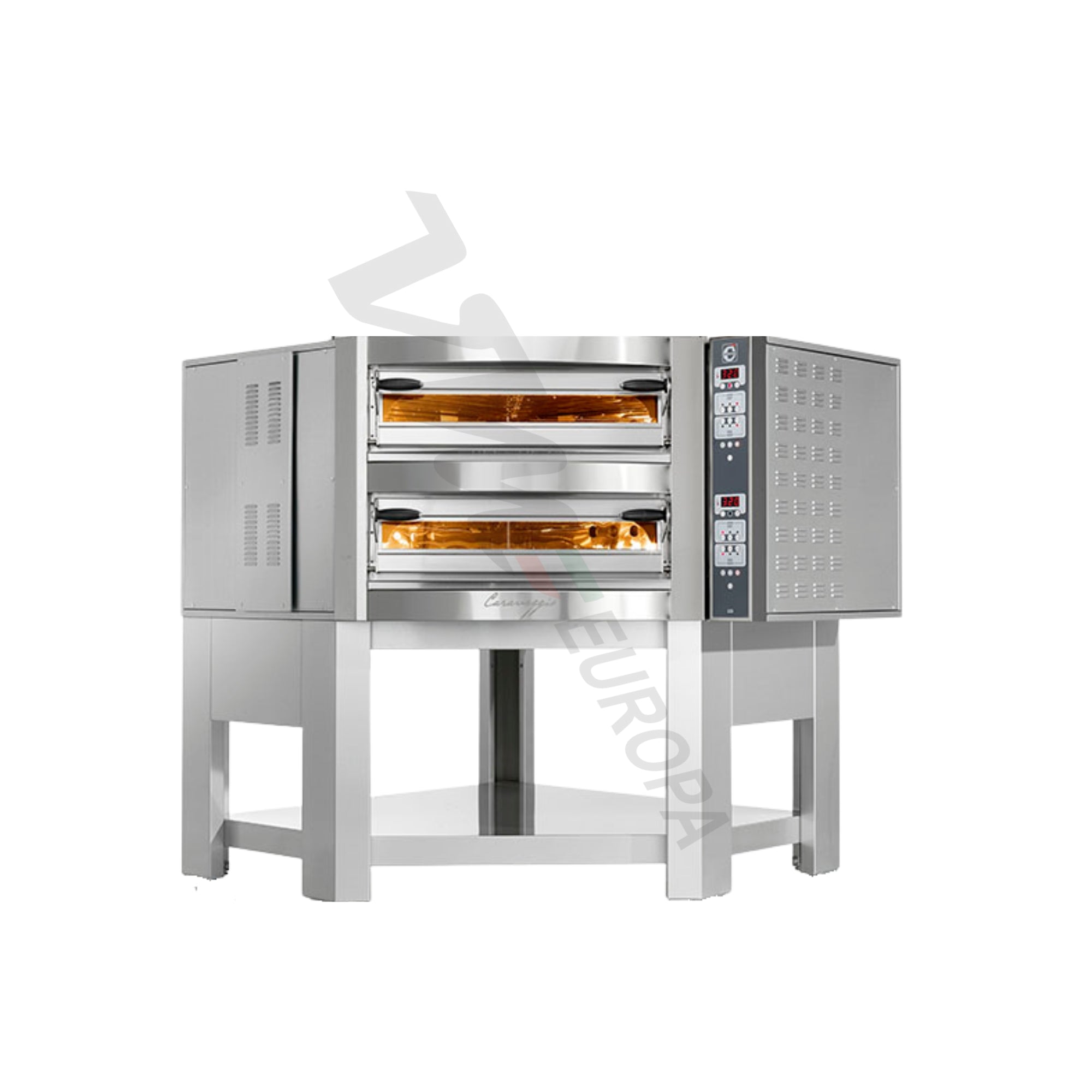 Cuppone Caravaggio Pizzaofen für 4 Pizzen Ø35cm 2 Kammern Knopfsteuerung - CR535/2CD