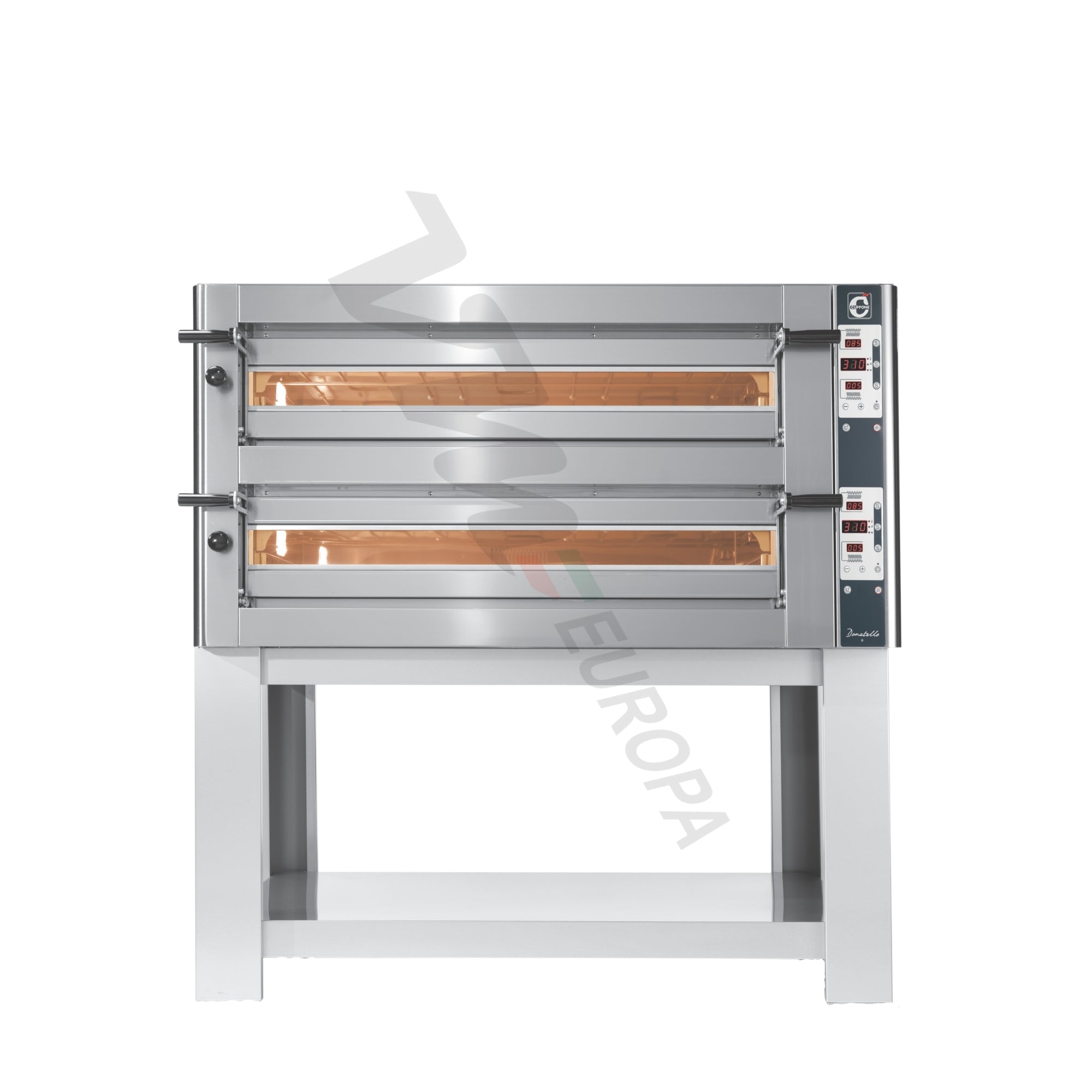 Cuppone Donatello Pizzaofen für 6+6 Pizzen Ø35cm Lang 2 Kammer Knopfsteuerung - DN635L/2CD