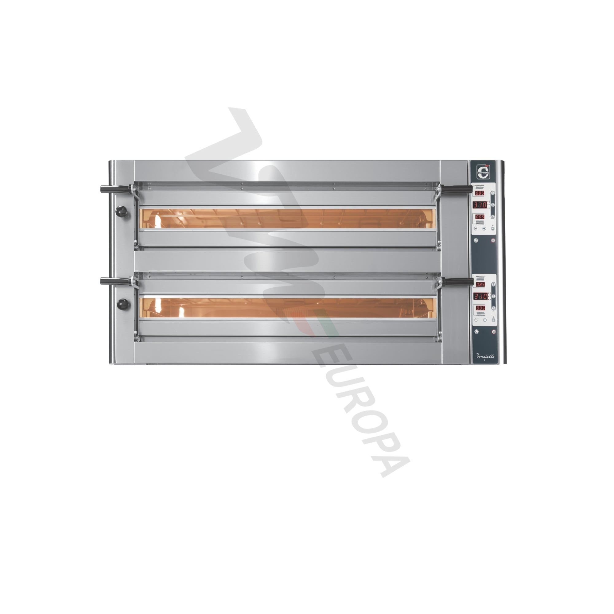Cuppone Donatello Pizzaofen für 6+6 Pizzen Ø35cm Lang 2 Kammer Knopfsteuerung - DN635L/2CD