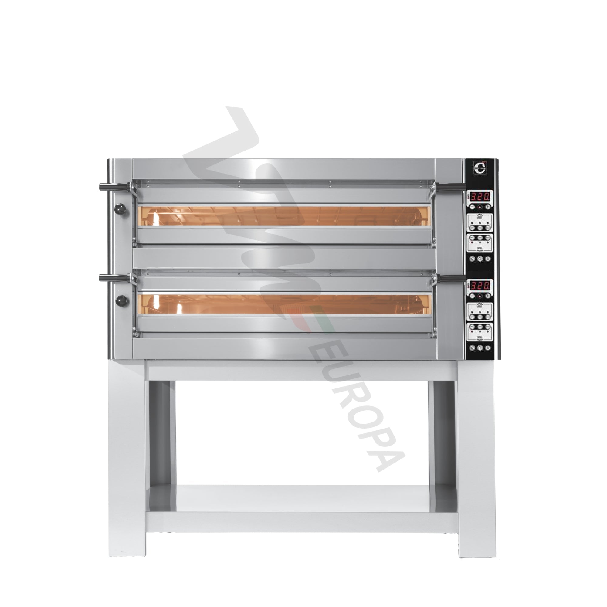 Cuppone Donatello Pizzaofen für 6+6 Pizzen Ø35cm Lang 2 Kammer Digital - DN635L/2D