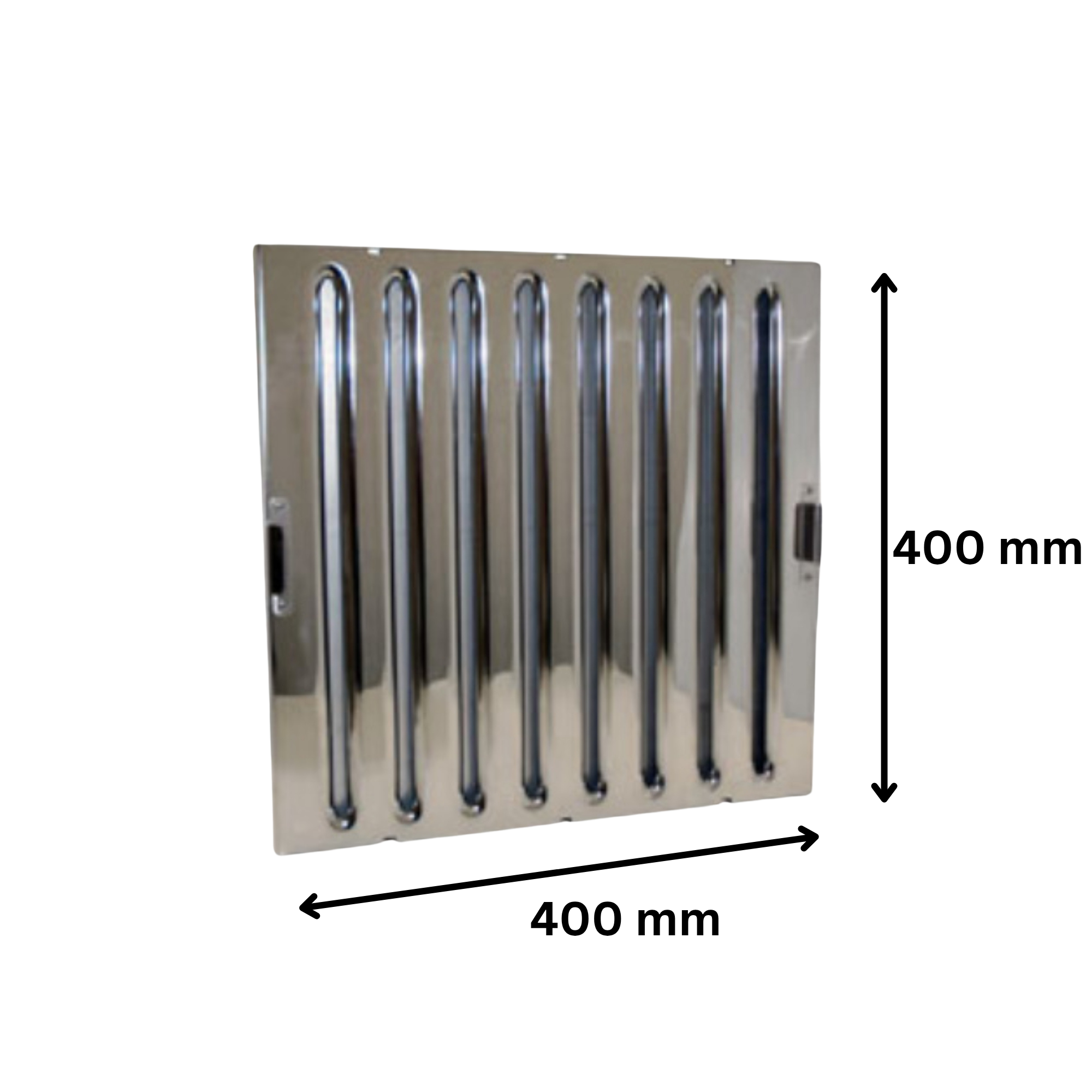 Flammschutzfilter 40 x 40 cm Typ B Edelstahl, Gastro Abzugshaube - VM Europa