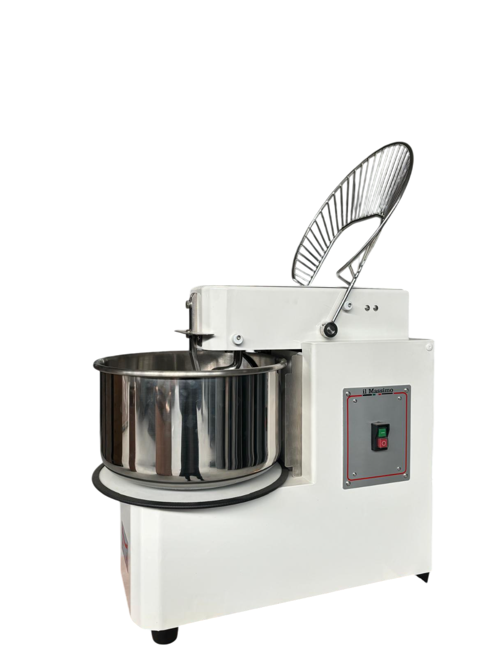 Professionelle Teigknetmaschine 20L | 1 Geschwindigkeit | Abnehmbare Rührschüssel | 19kg Teig | 900W | 230V | Edelstahl