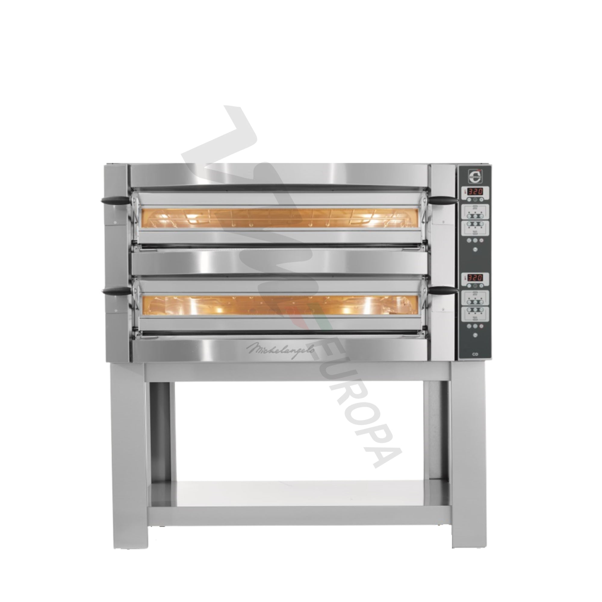 Cuppone Michelangelo Pizzaofen für 4 Pizzen Ø35cm 2 Kammern Knopfsteuerung - ML435/2CD