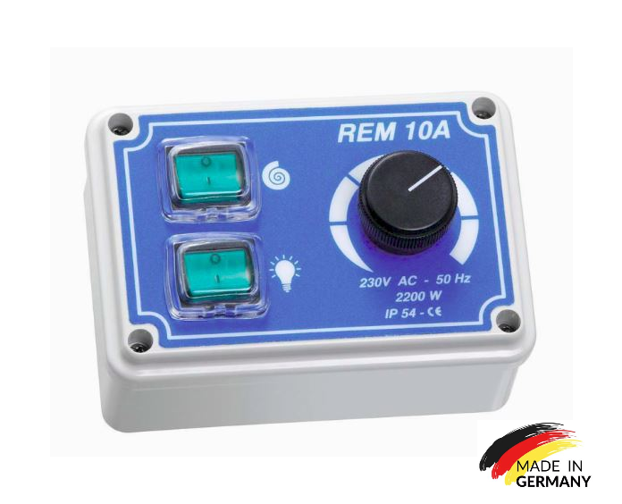 Einstellbarer stufenloser Regler - Drehzahlregler REM10A - 116016 Hochkalibriger Regler - IP55 Schutzklasse