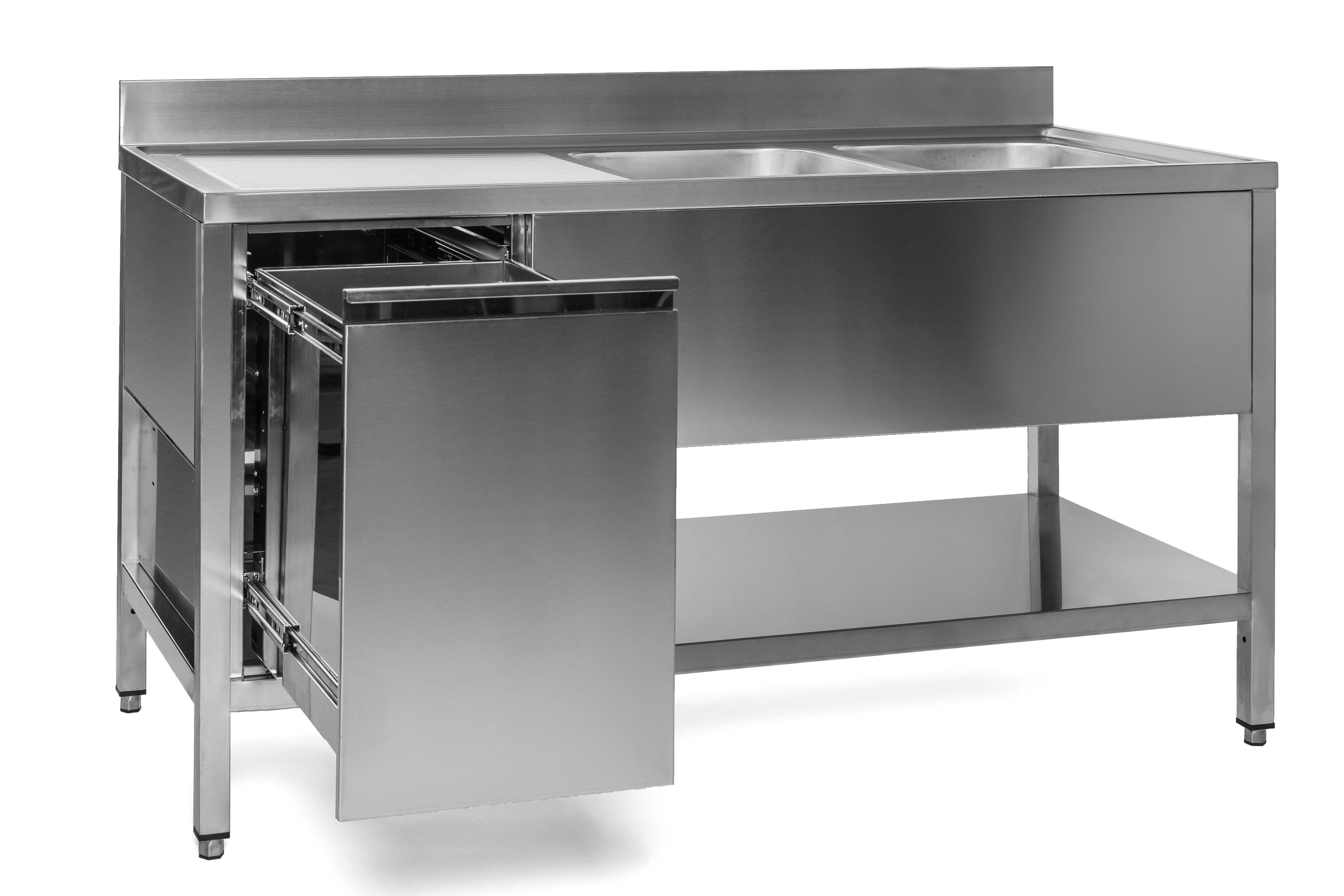 Spültische - Tiefe 60cm, Spültische - Tiefe 70cm, Spültische, Spülschränke + 2 Becken, Edelstahlmöbel, Spültechnik