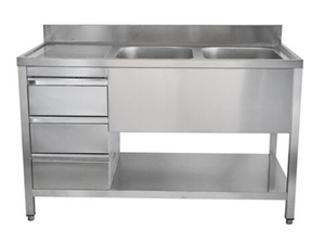 Spültische - Tiefe 60cm, Spültische - Tiefe 70cm, Spültische, Spülschränke + 2 Becken, Edelstahlmöbel, Spültechnik, Schubladenschränke