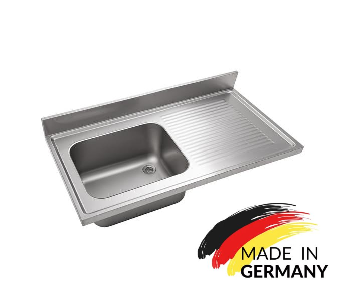 Edelstahl Spülabdeckung 1 Becken links - alle Größen - Spüle Abdeckung Gastrospüle Edelstahlspüle