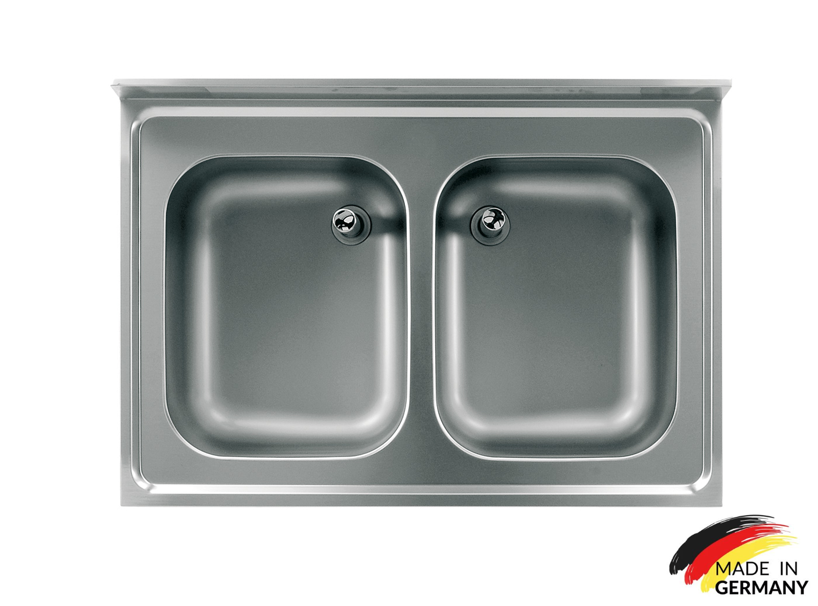 Edelstahl Spülabdeckung 2 Becken mittig - alle Größen - Spüle Abdeckung Gastrospüle Edelstahlspüle