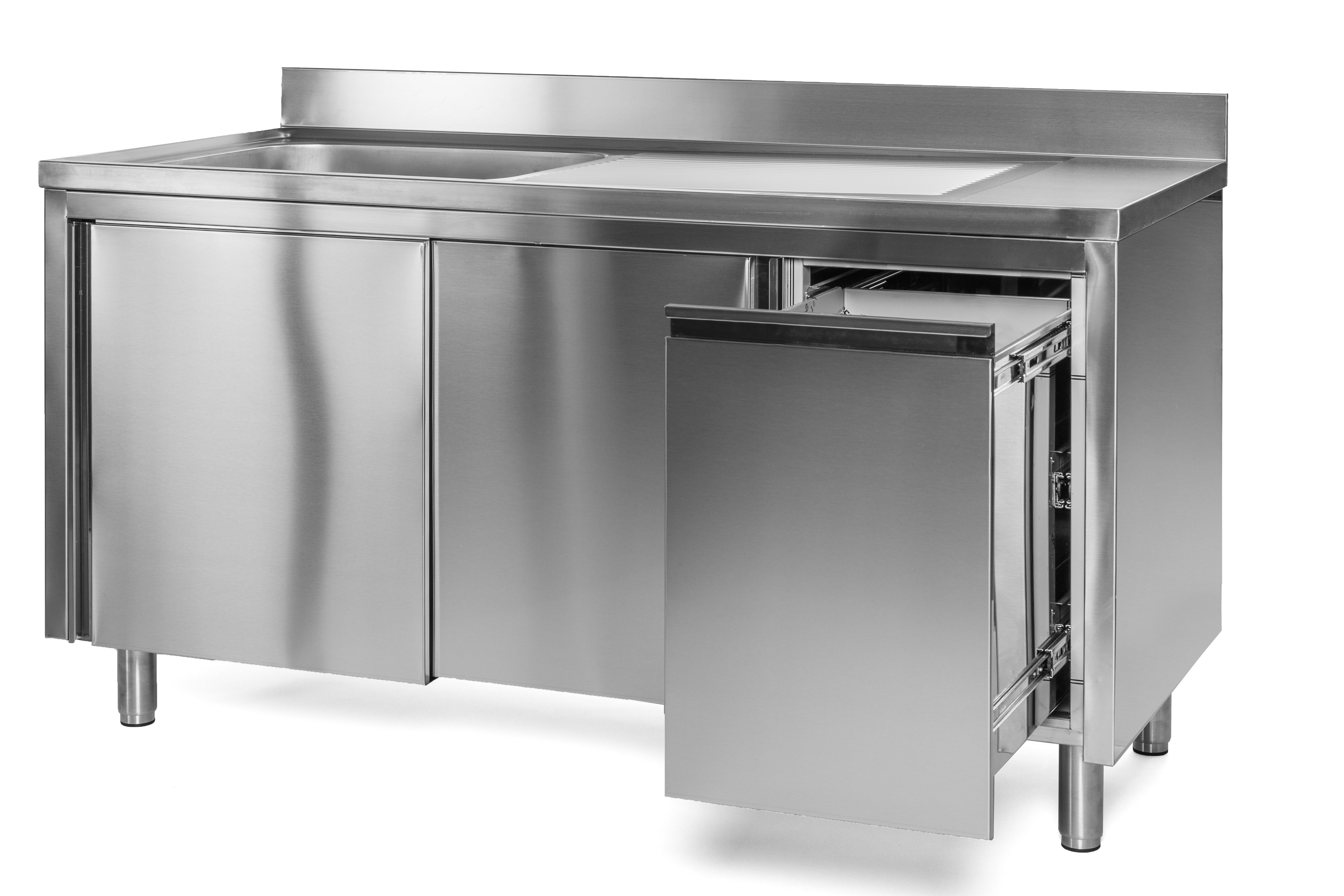 Spülschränke + 1 Becken, Edelstahlmöbel, Spültechnik