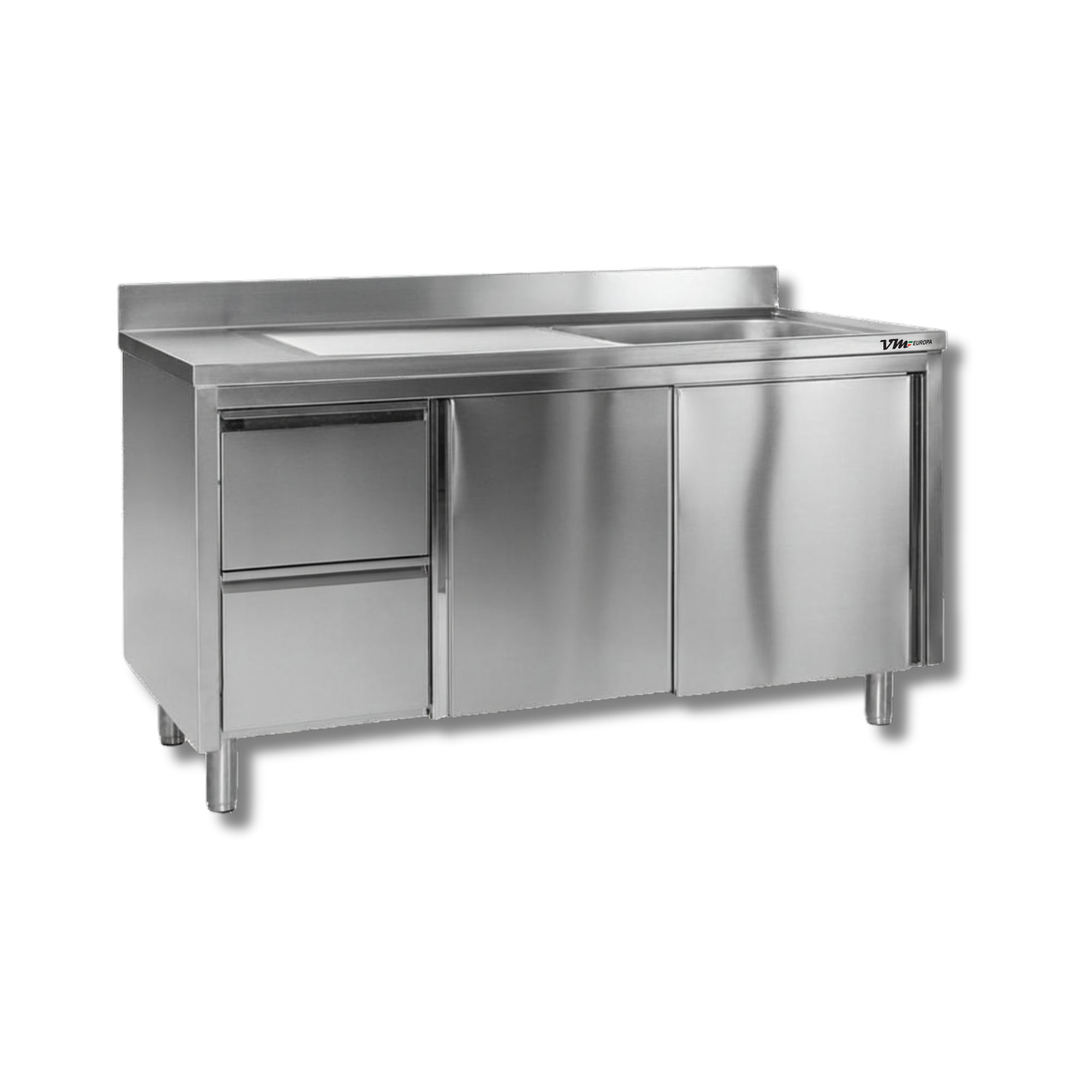 Spülschränke + 1 Becken, Edelstahlmöbel, Spültechnik