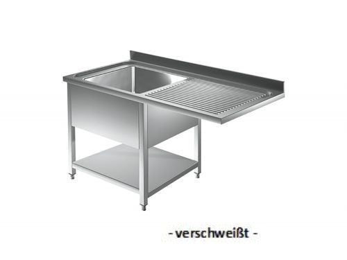 Spülmaschinentische 1 Becken, Edelstahlmöbel, Spültechnik