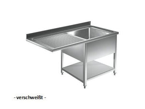 Spülmaschinentische 1 Becken, Edelstahlmöbel, Spültechnik