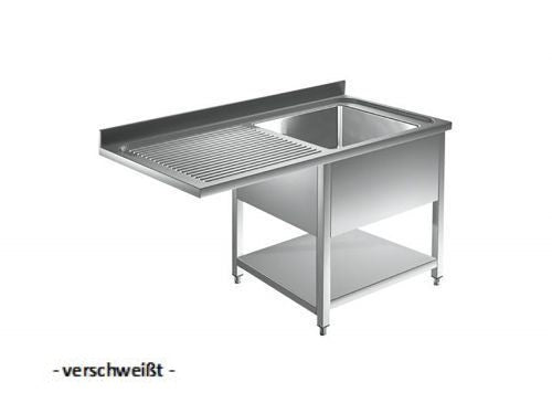 Spülmaschinentische 1 Becken, Edelstahlmöbel, Spültechnik