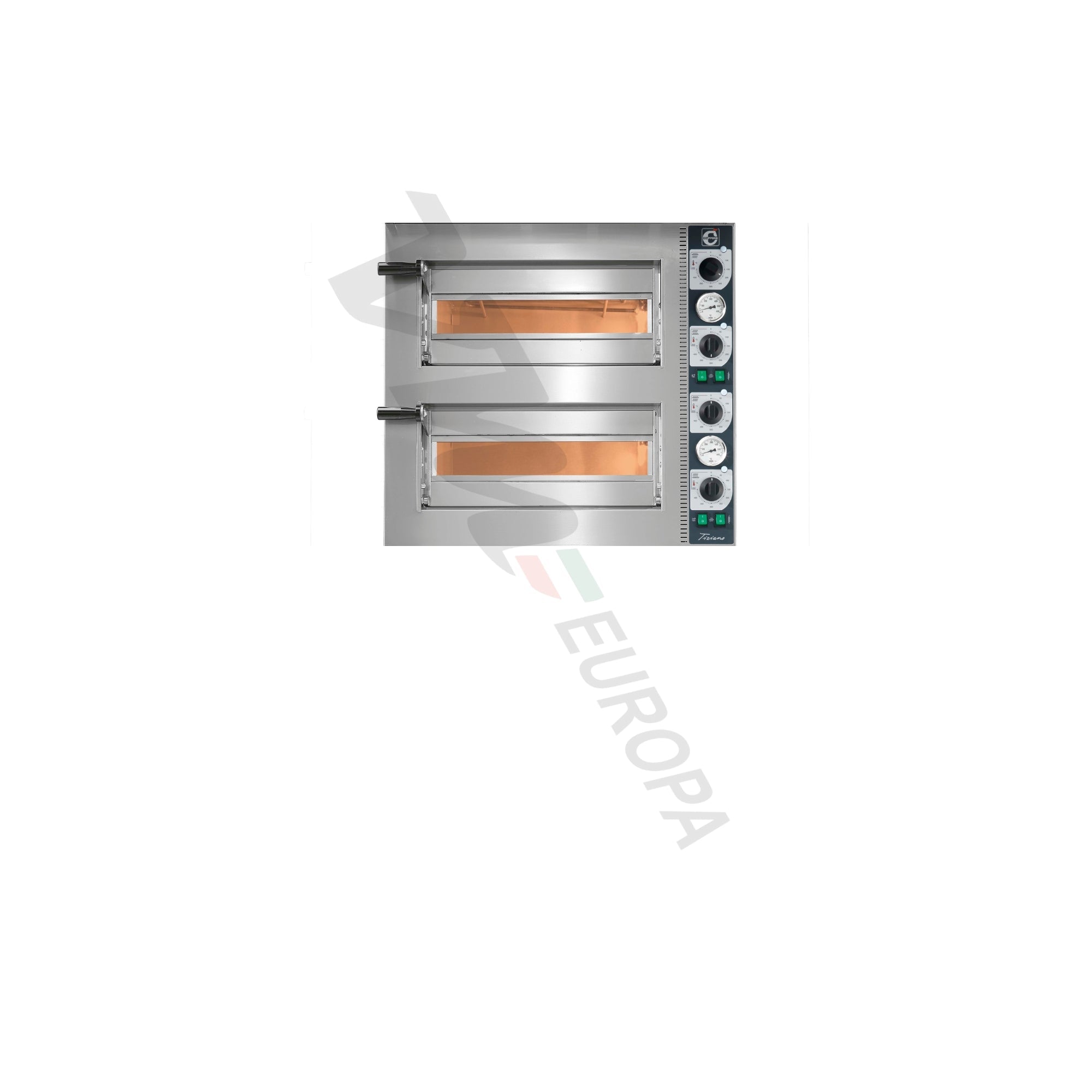 Cuppone Tiziano Pizzaofen für 2 Pizzen Ø30cm 2 Kammern Mechanisch - TZ230/2M