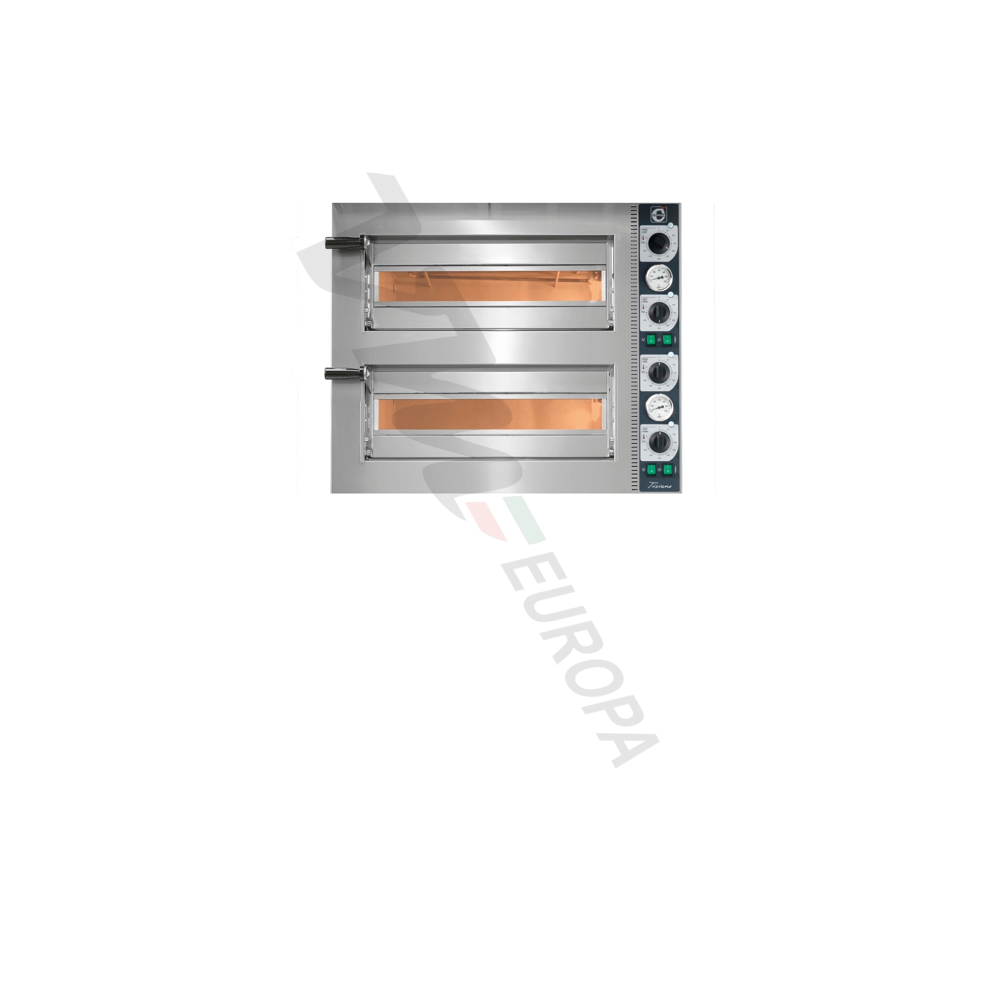 Cuppone Tiziano Pizzaofen für 4 Pizzen Ø25cm 2 Kammern Mechanisch - TZ425/2M