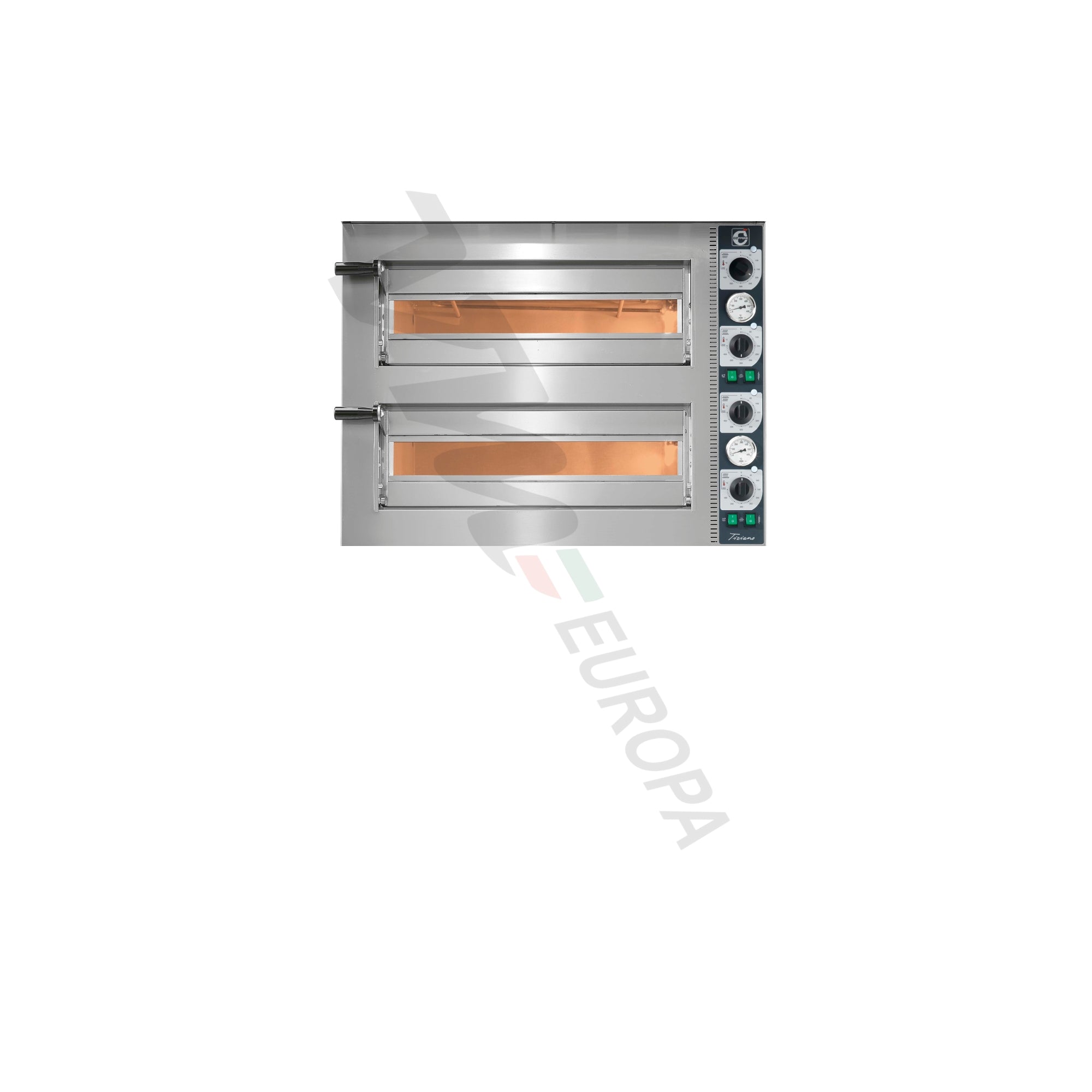 Cuppone Tiziano Pizzaofen für 4 Pizzen Ø30cm 2 Kammern Mechanisch - TZ430/2M