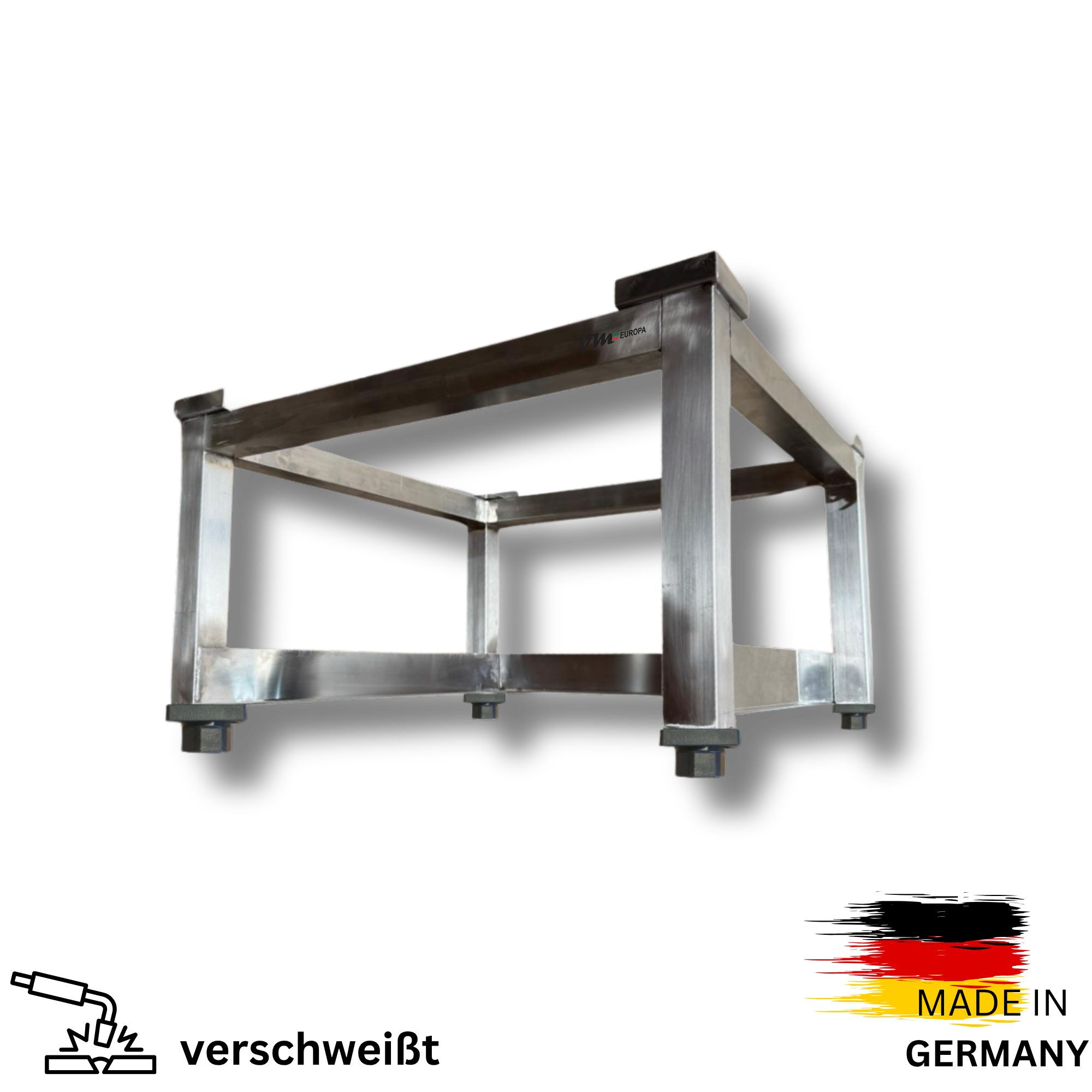 Edelstahl AISI304 Untergestell für Spülmaschinen 60,5x57x45cm  - wird fertig geschweißt geliefert - UG2-6057V