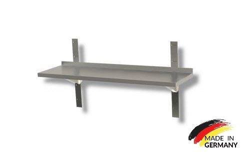 VM Europa - Edelstahl Wandregal - Einfach Montierbar - AISI 430 Legierung - Wandregal Küchenregal Gastro Edelstahlregal Wandablage Gewürzregal Hängebord Gastronomie