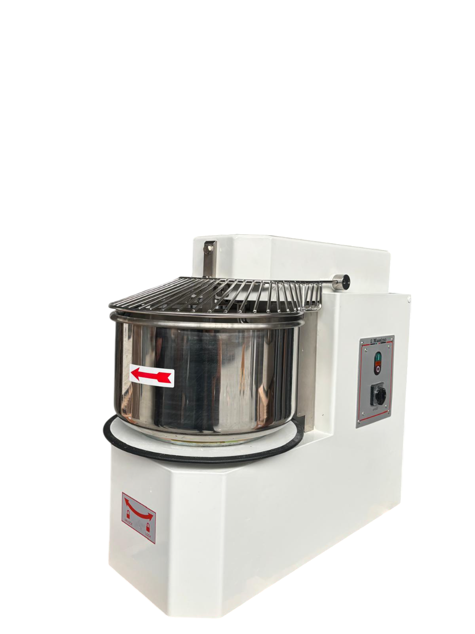 Professionelle Teigknetmaschine 20L | 2 Geschwindigkeiten | Abnehmbare Rührschüssel | 19kg Teig | 850/1100W | 380V | Edelstahl