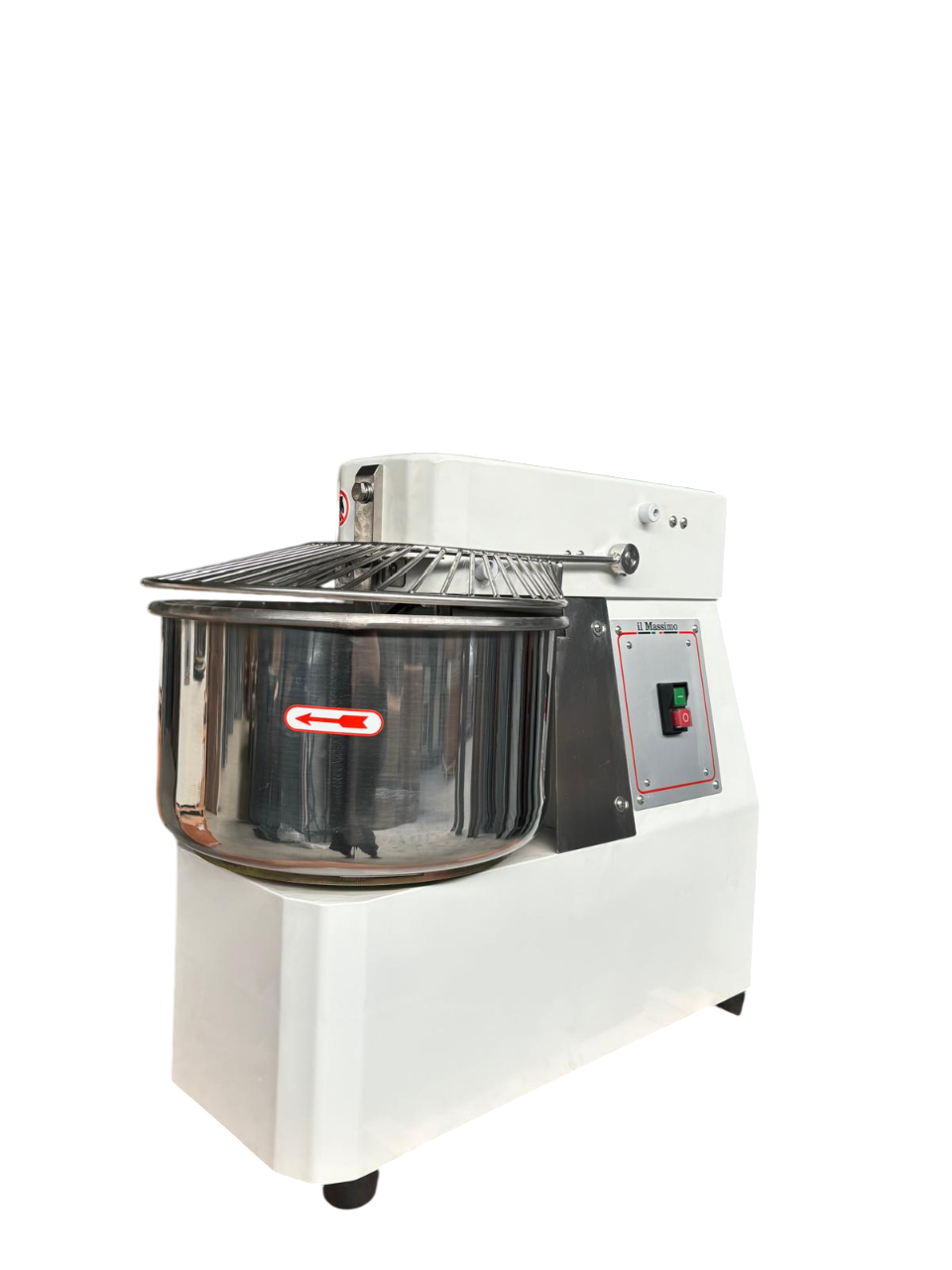 Professionelle Teigknetmaschine 20L | 1 Geschwindigkeit | Abnehmbare Rührschüssel | 19kg Teig | 900W | 230V | Edelstahl